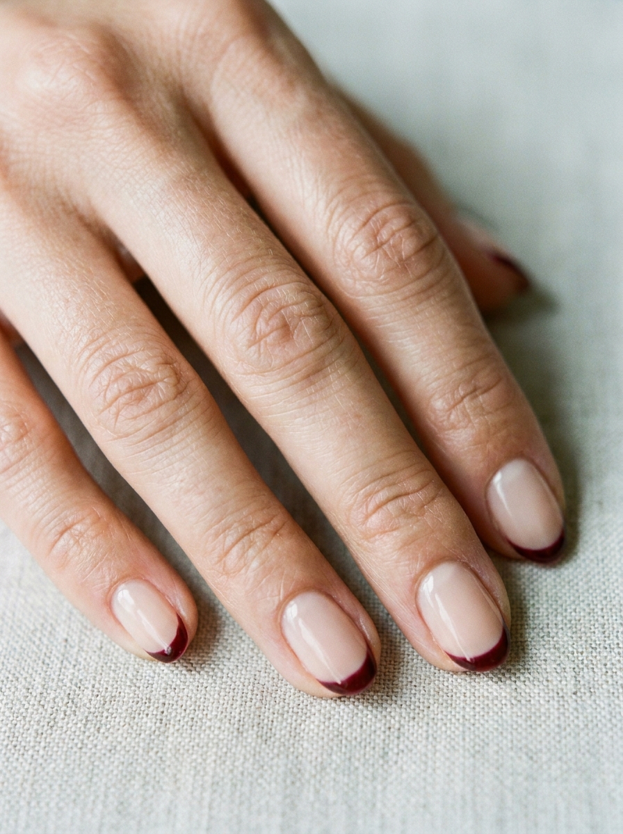 Short Vampire French Nails als Halloween Nails Kurz Inspiration 2026